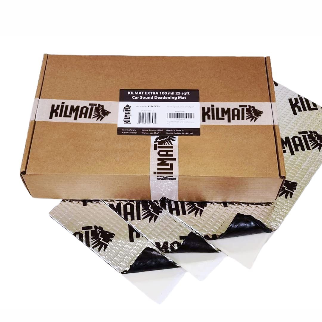 KILMAT Extra 100 mil 25 sqft Car 25 (2.4 sqm), Silver With Logo Kilmat
