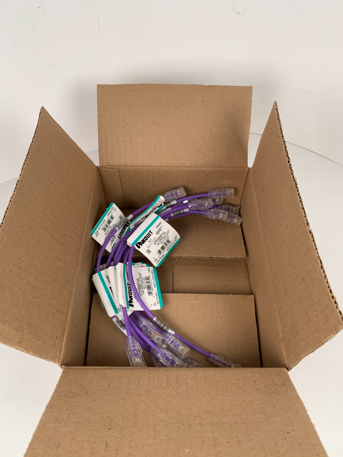 Lot of 9 Panduit UTP28SP1VL Cat 6 Performance UTP Patch Cord Purple New Sealed