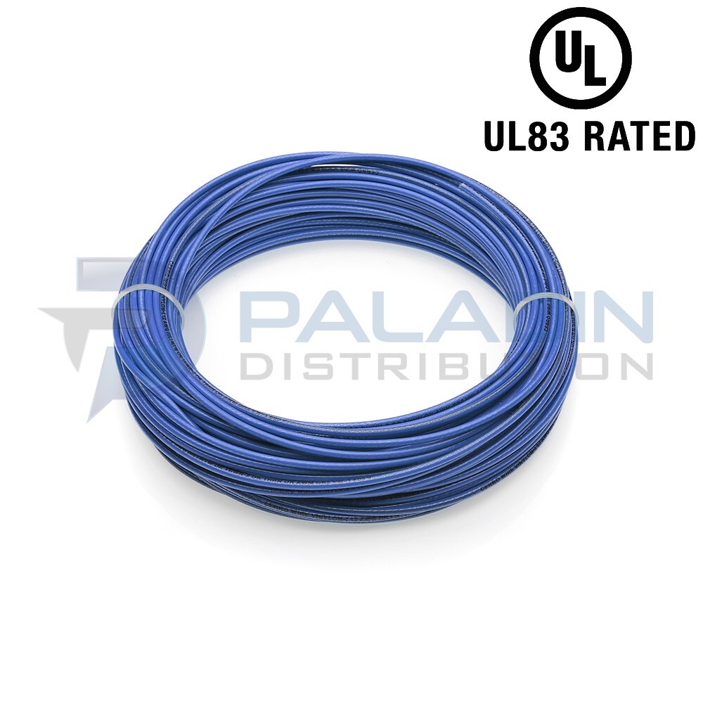 #12 AWG Gauge 600V THHN Stranded Copper Wire UL Listed – Blue 100FT