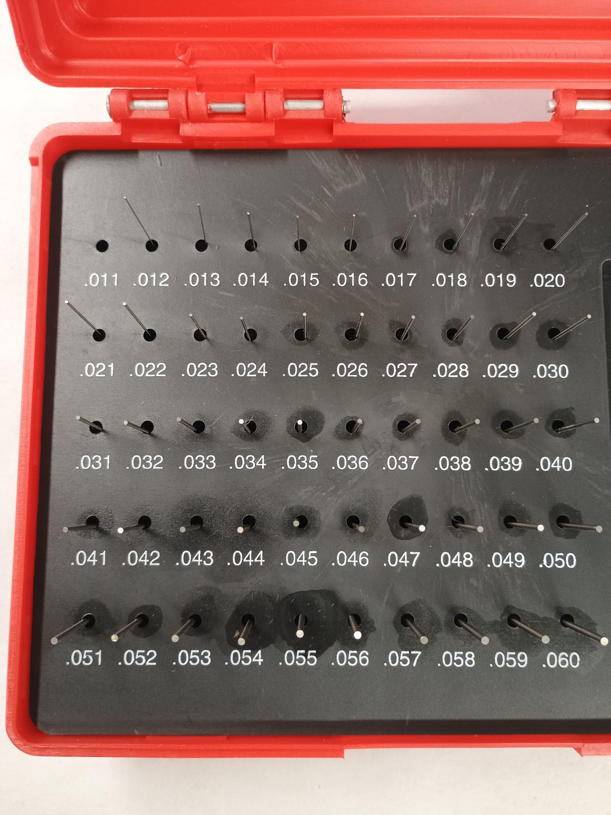 MO Minus Pin Gage Set 0.011 to 0.060 49 pcs “0.011 Missing” 616-81016 MSC