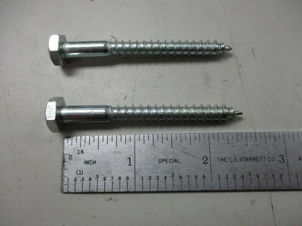 1/4 x 2-1/2″ Hex Head Lag Screws Bolts Steel Zinc Plated 100 pcs