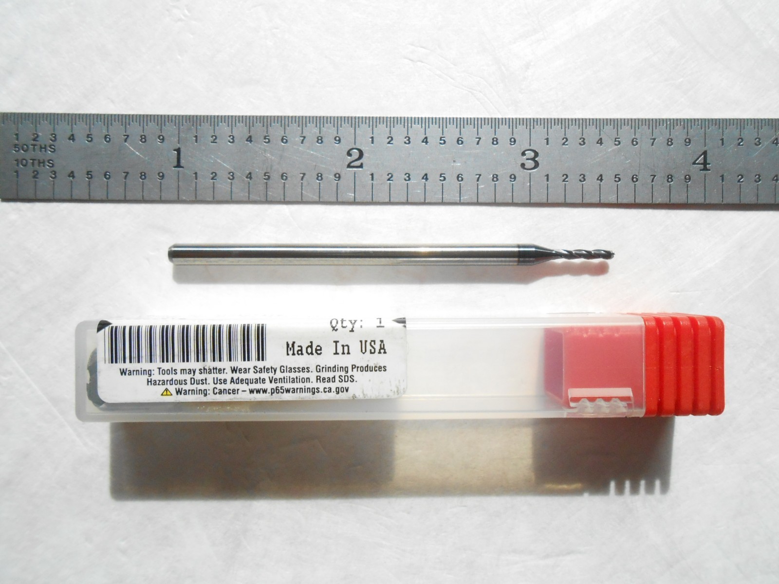 NEW ACCUPRO USA .060″ CUT DIA X .312″ LOC X 2-1/2″ L 3FL CC CARBIDE BALL ENDMILL