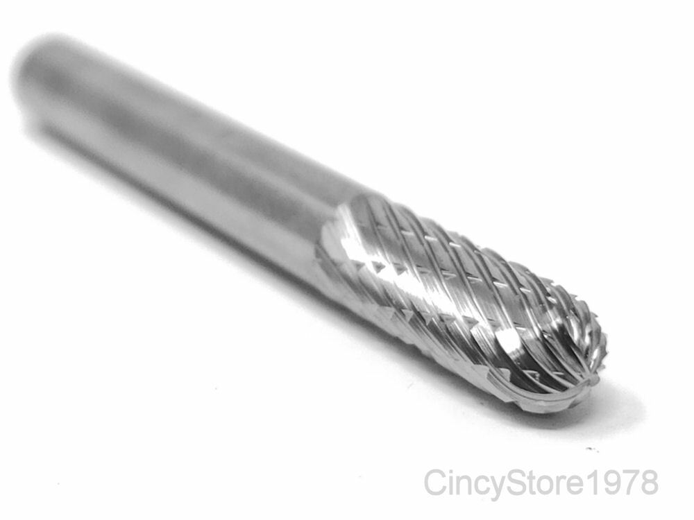 SC1D Cylindrical Cut Tungsten Carbide Burr Bur Cutting Tool Die Grinder Bit 1/4″