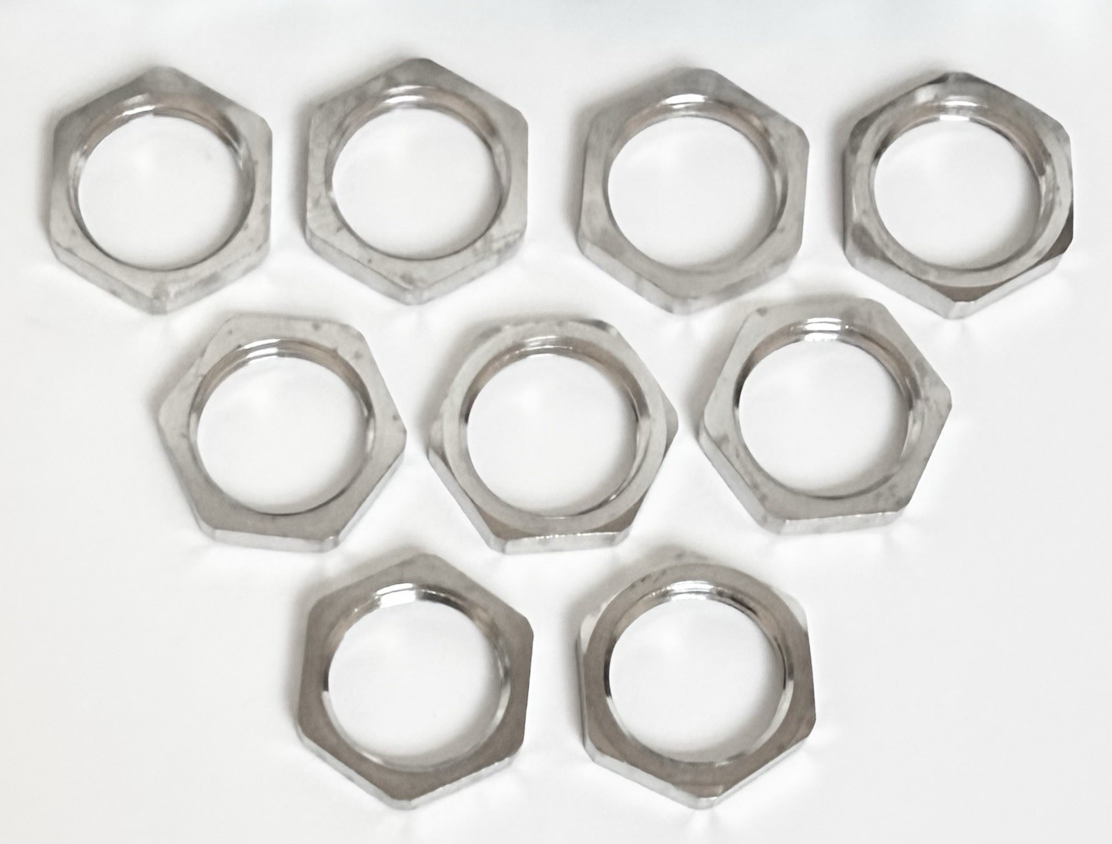 Mencom Corporation 2M20M Lock Nuts Nickel Plated Brass