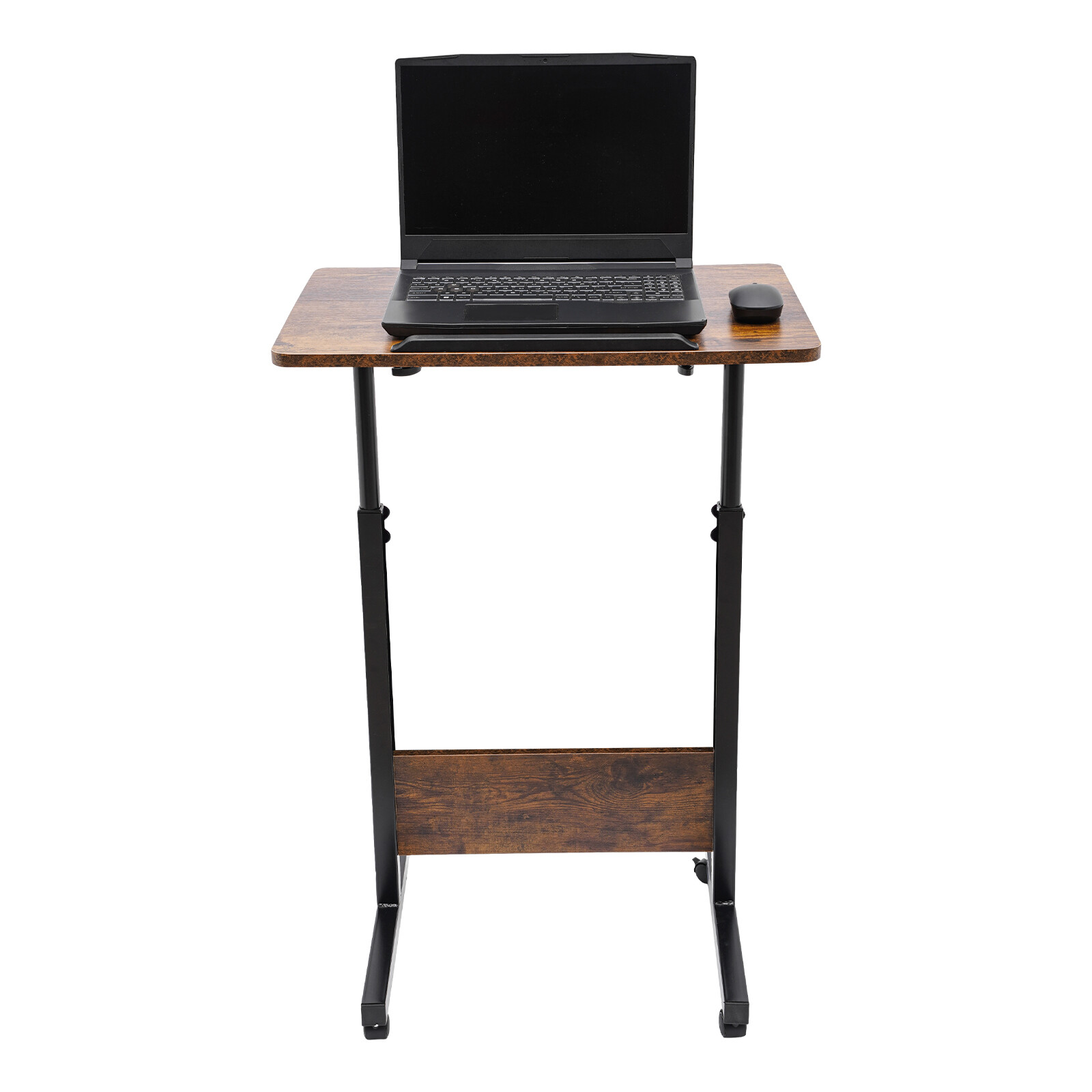 Adjustable Height Standing Desk Portable Rolling Computer Stand with 4 wheels