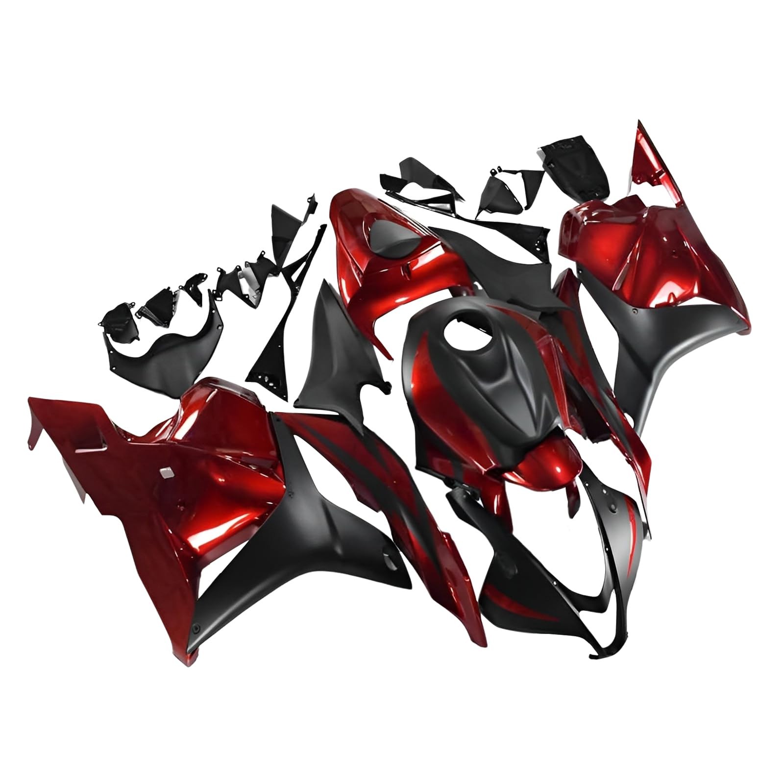 ABS Plastic Full Fairings Kit for Honda CBR600RR F5 2009-2012 Black Red Bodywork