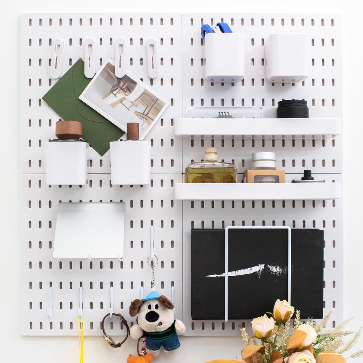 Wall-Mounted Pegboard Kit, 25.2″ X 25.2″ Organizer Panel – Large, Cost-Effective