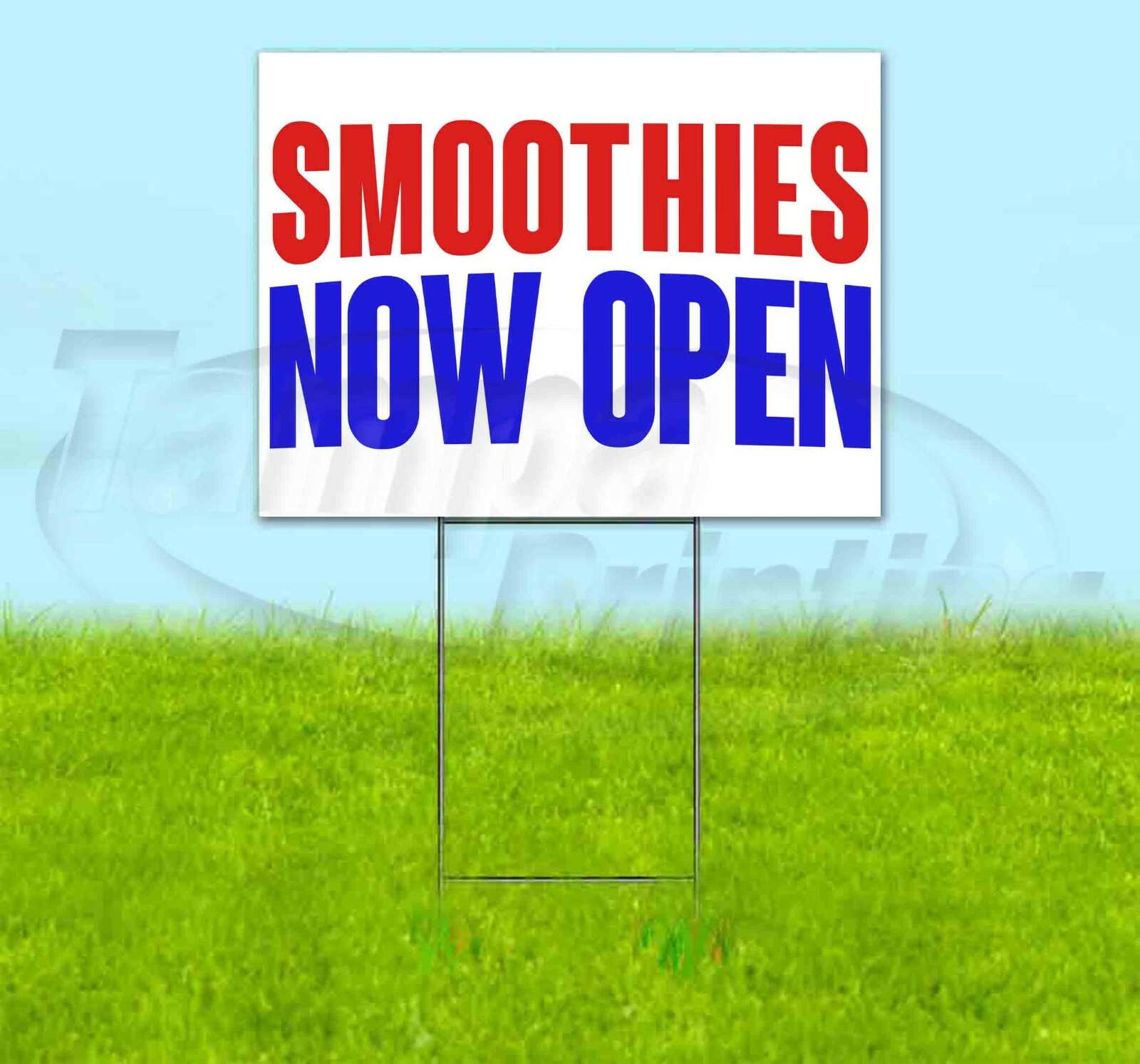 SMOOTHIES NOW OPEN Yard Sign Corrugated Plastic Bandit Lawn Decoration USA