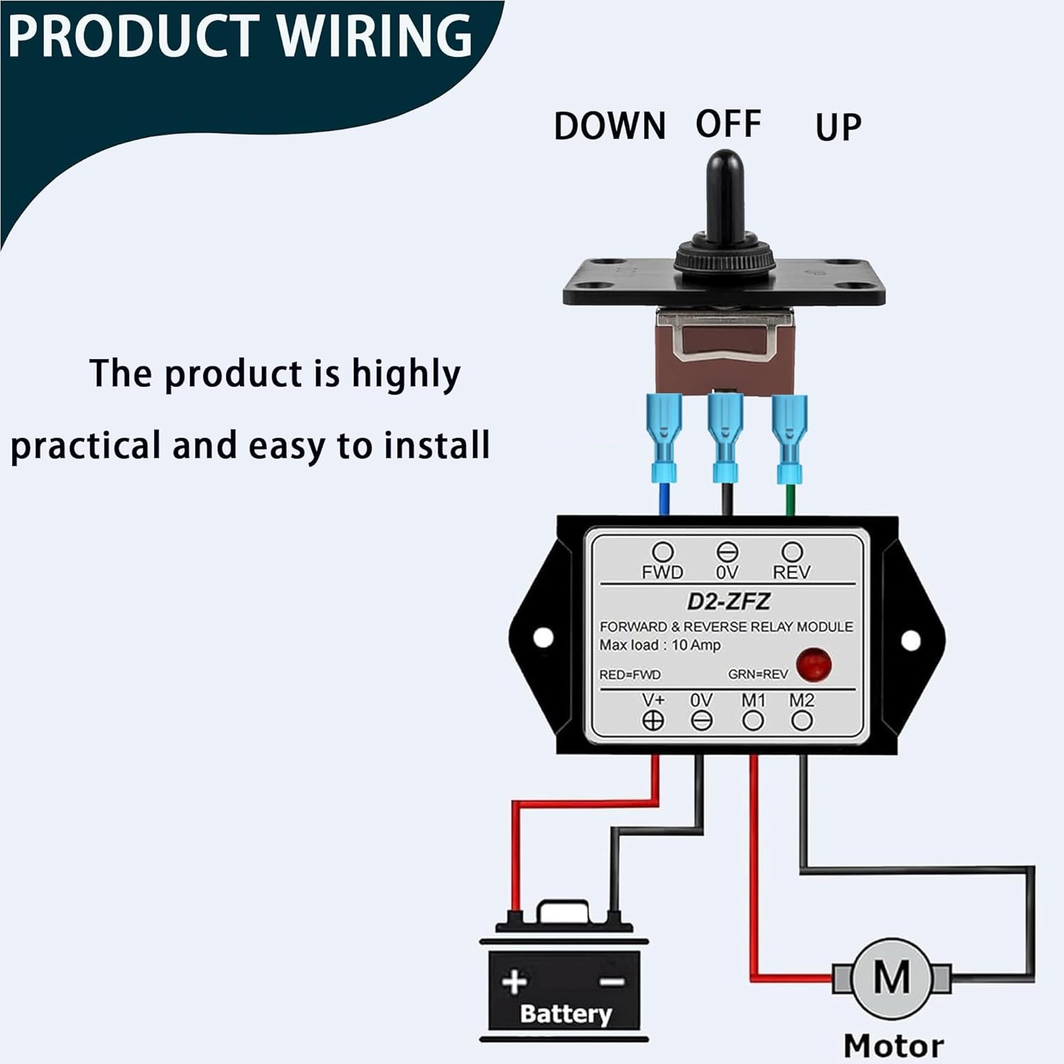 DC12 V Forward/Reverse Relay Module,Linear Actuator Forward/Reverse Relay Module