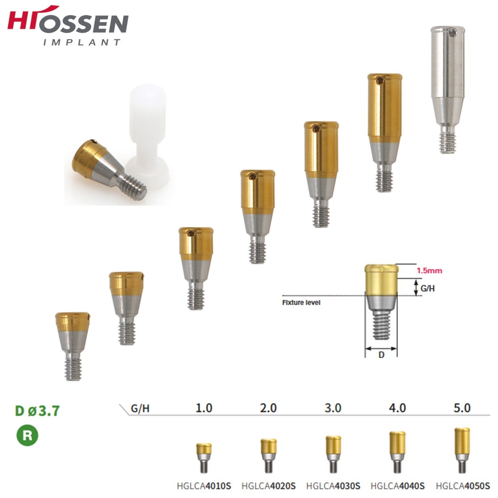 US Dental Locator Abutments Regular & Mini Platform Hiossen / Osstem Compatible