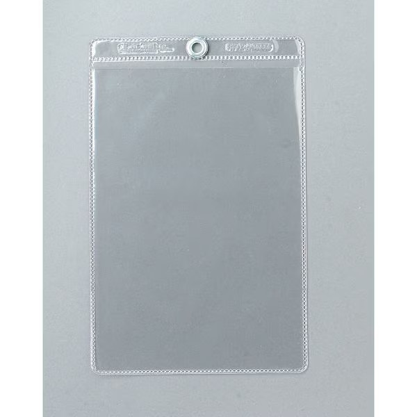 Brady Tag Envelope, Vinyl, 6 1/2 in H x 4 1/2 in W, Clear, 10 PK 81763 Brady