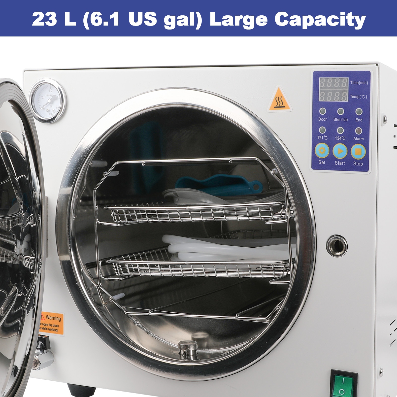 23L Autoclave Steam Sterilizer Medical Premium Material Auto Pressure Release