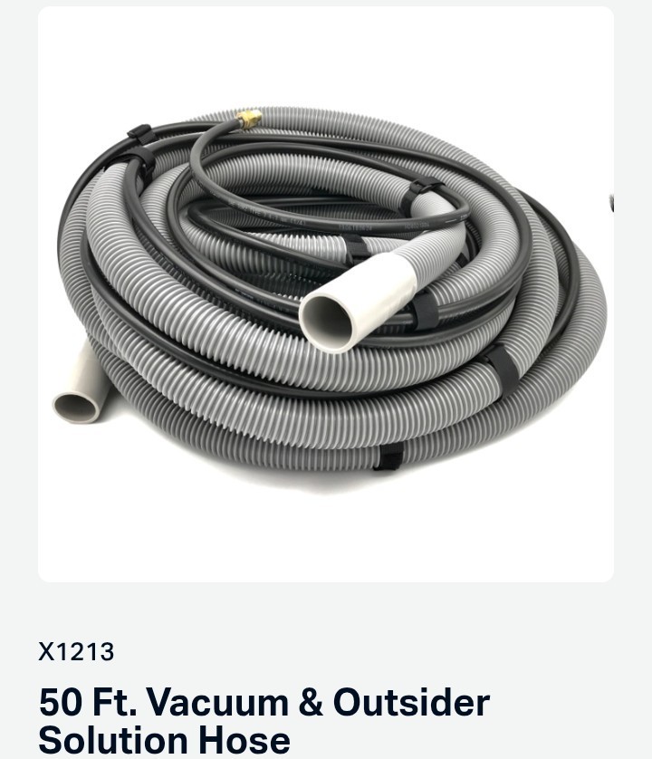 50 Ft. Vacuum & Outsider Solution Hose W Line Vacuum Extractor Upholstery Carpet