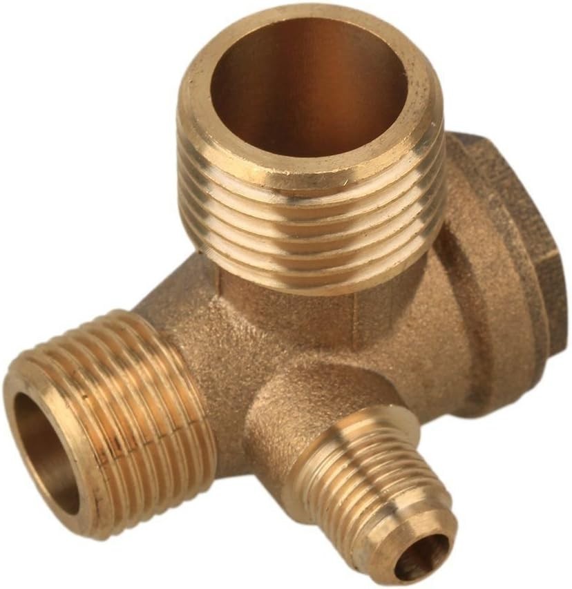 Corrosion-Resistant 3-Port Brass Check Valve – Ideal for Air Compression Systems