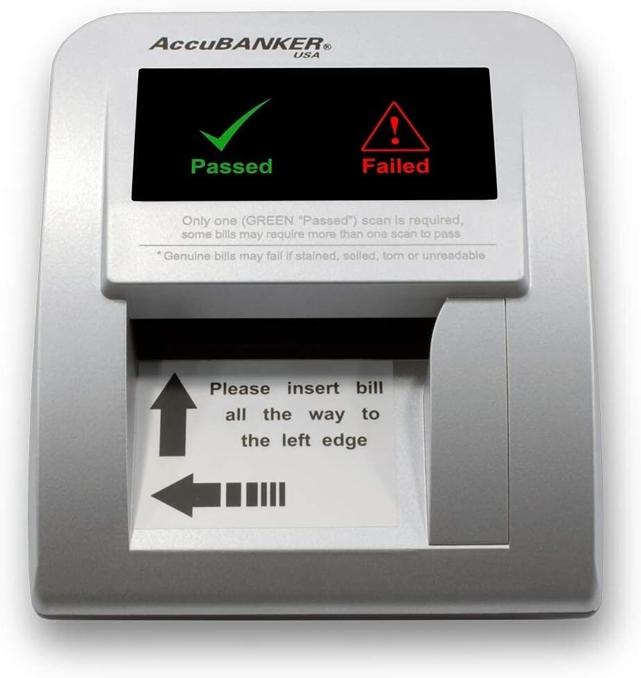 AccuBANKER D470 7-Point Counterfeit Bill Detector, Commercial Grade, UL Listed
