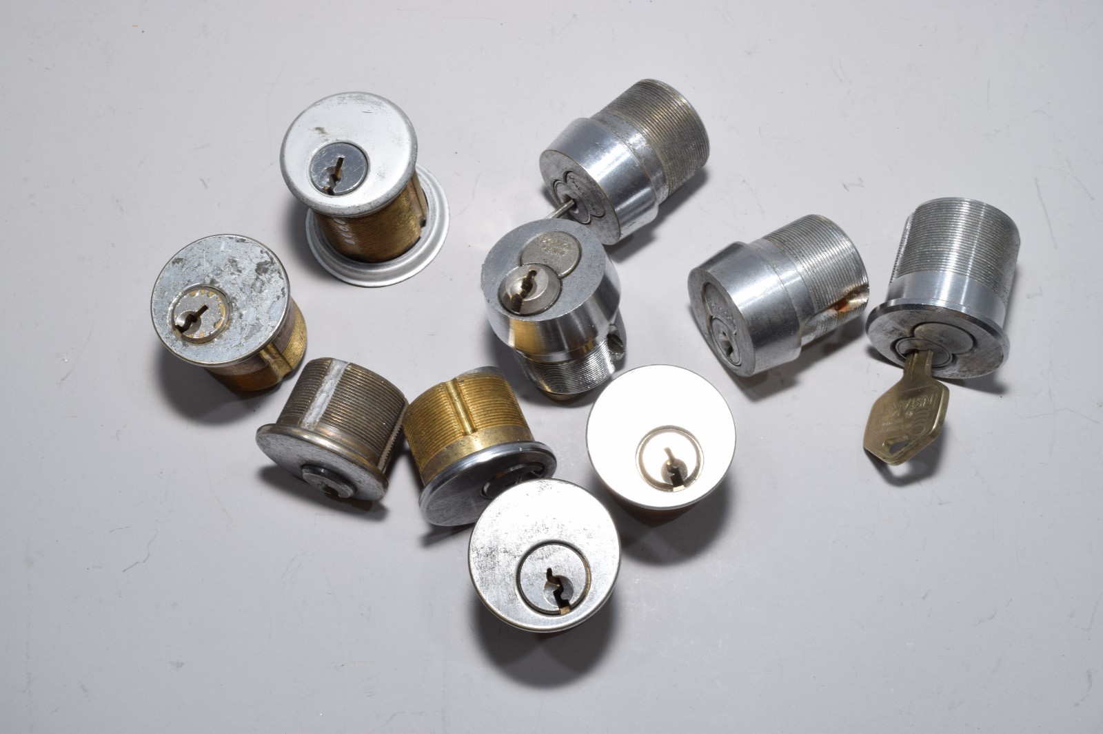 lot of 10 Locks cylinders Kaba, Falcon, Insta Key, Unmarked. 5647