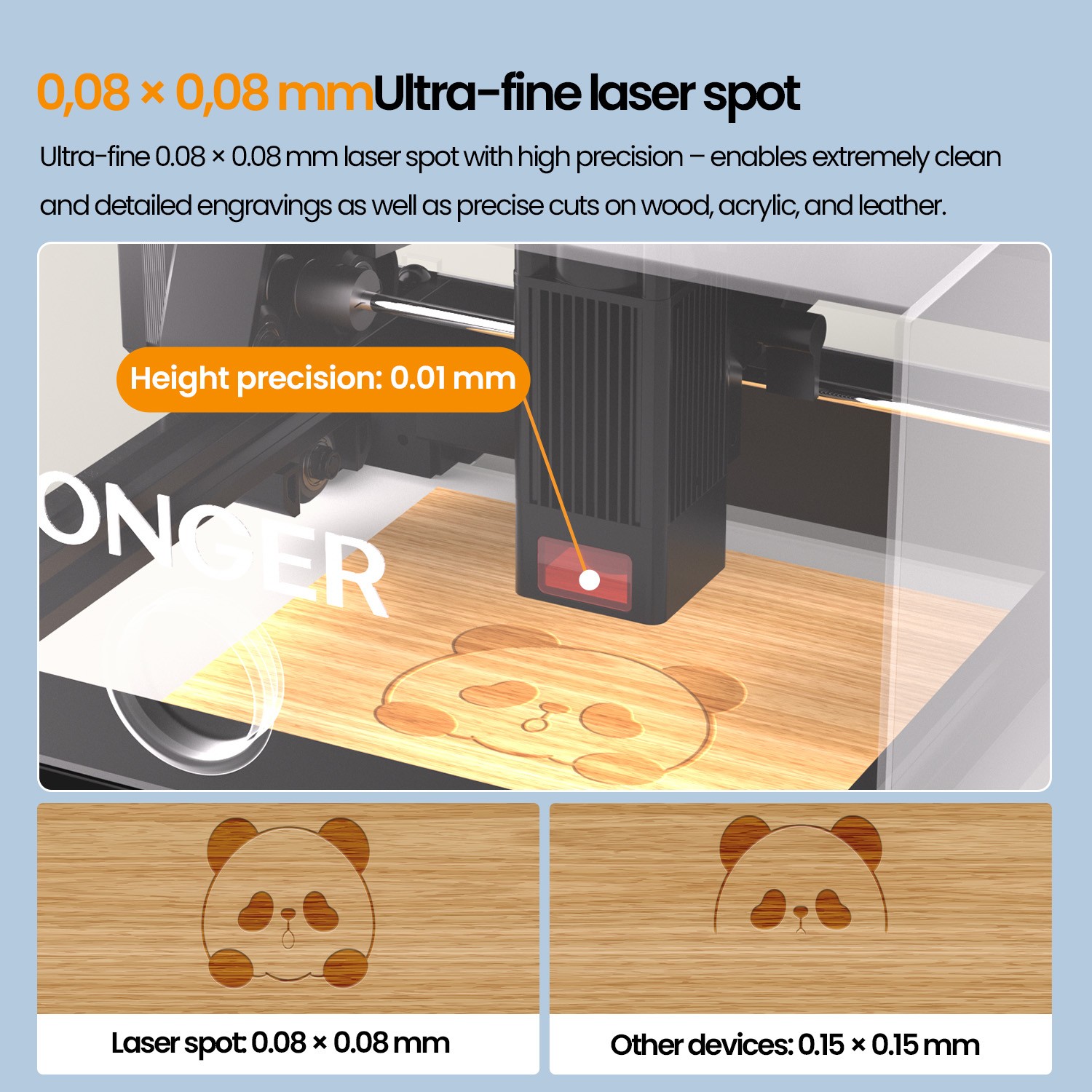 LONGER Ray5 miniS 5.5W Laser Engraver, Class 1 Laser, 130×125mm Work Area