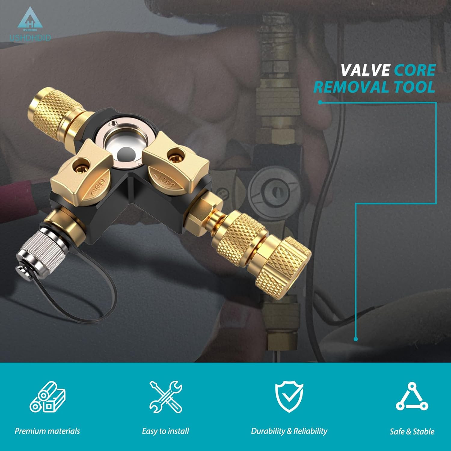 VC2G 1/4″ Valve Core Removal Tool Dual Valve with Sight Glass – Vacuum-Rated 20