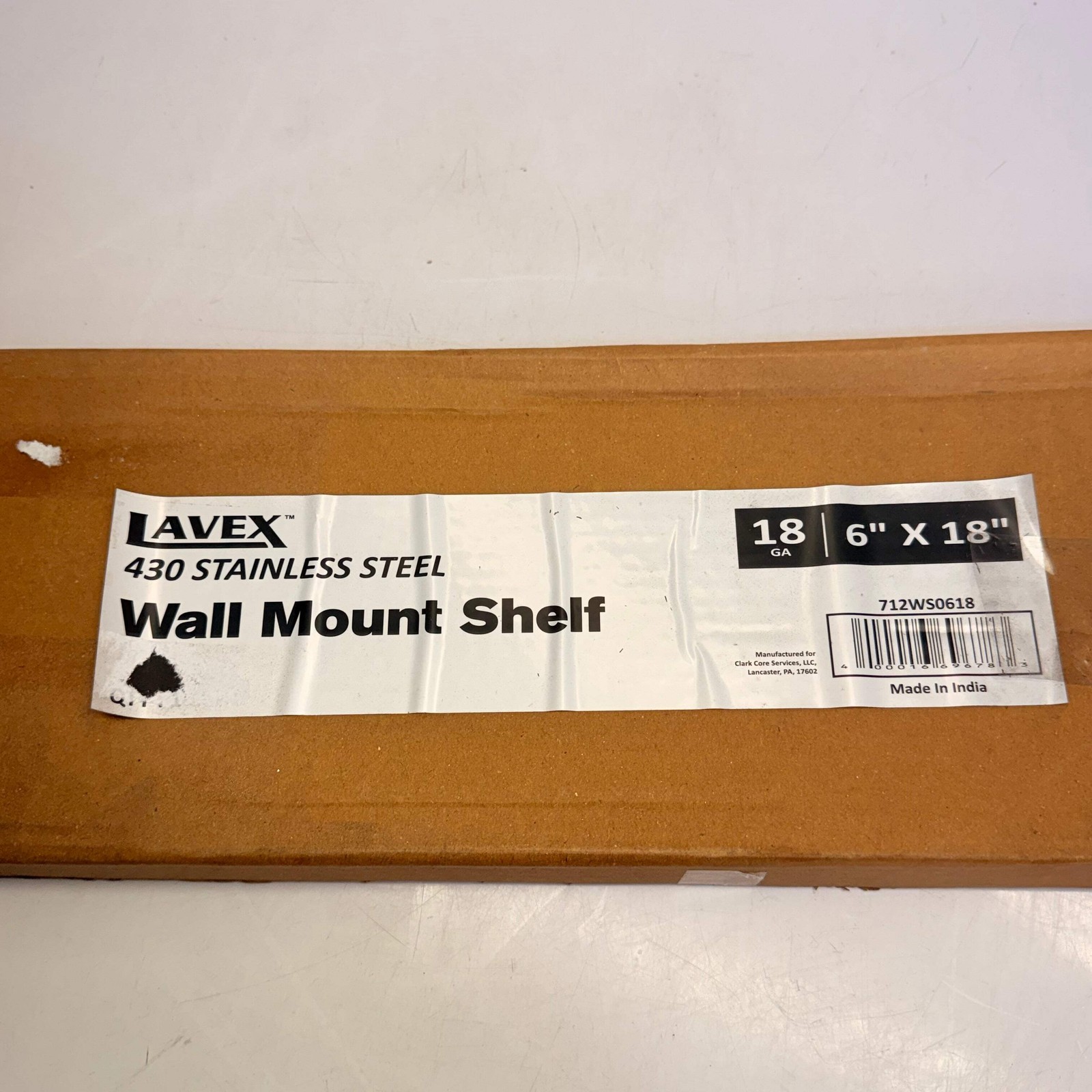 LAVEX 430 Stainless Steel Wall-Mount Shelf 18 GA 6″ X 18″ 712WS0618 (New-Other)