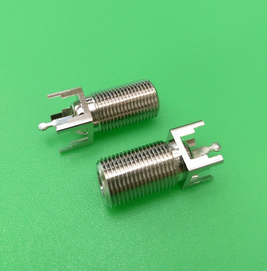 (1 PC) F Female Straight PC Board PCB Mount Connector – USA Seller
