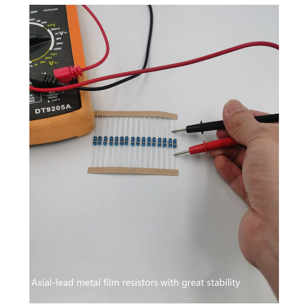 1W Watt ±1% 0.1 ohm 0.1Ω to 2.2M ohm 2MΩ Metal Film Resistors 55 Values 50 Pcs