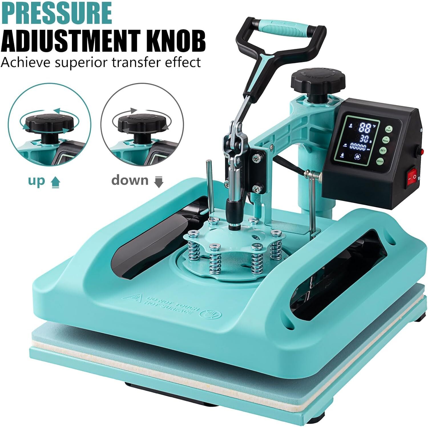 Combo 8 IN 1 T-Shirt Heat Press Transfer Machine 15″x15″ Sublimation Swing Away