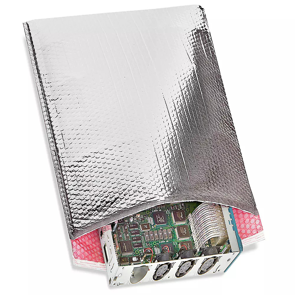 Pack of 25 Static Shielding Bubble Bags – Self-Seal, 18 x 22″