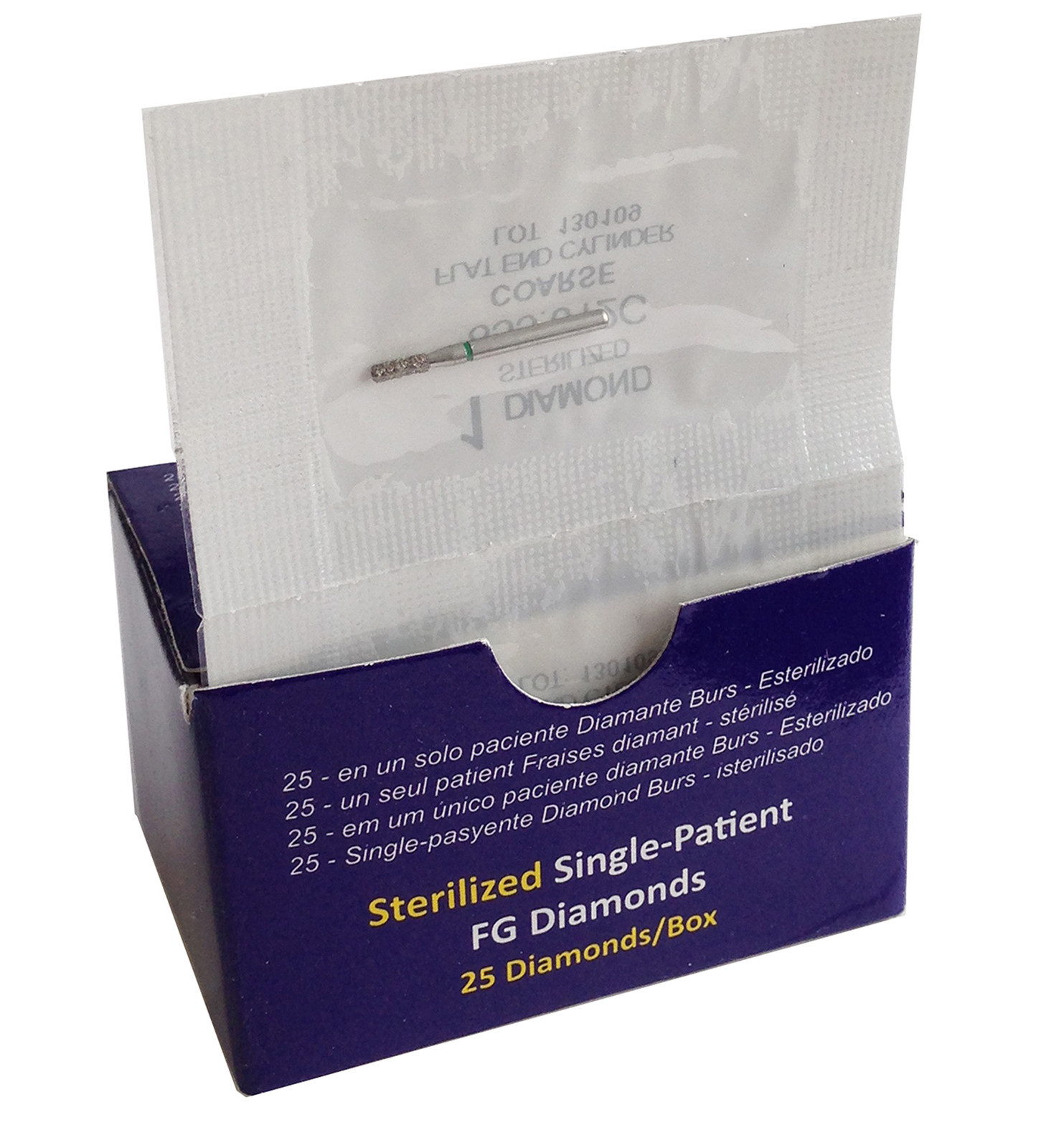 Single-Patient Diamond-Sterilized-856/014C- Coarse (25pk)-$5 Combine Shipping