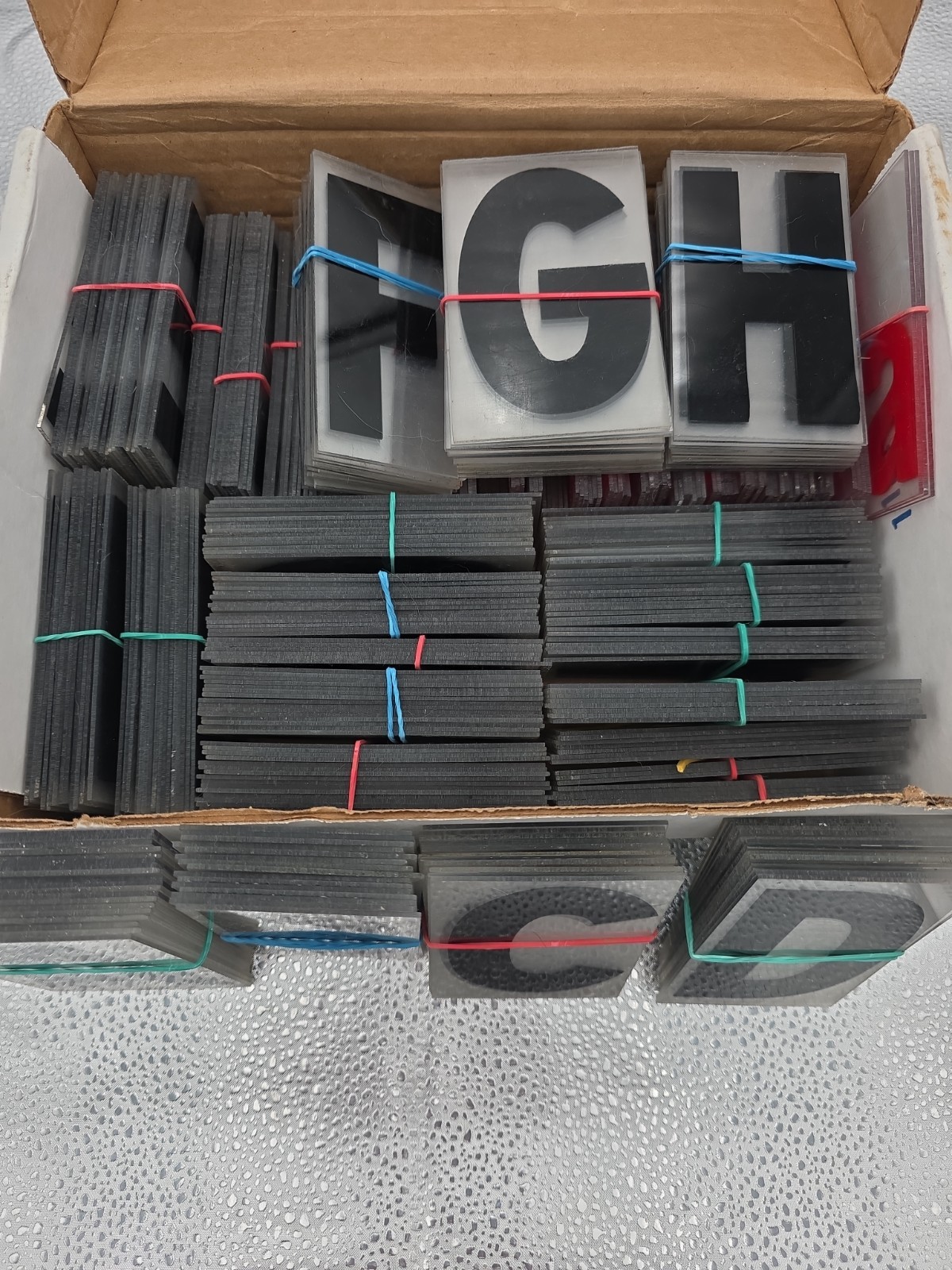 346 Marquee Sign Letters Numbers Symbols Plastic Black & Red Changeable, 4.5″