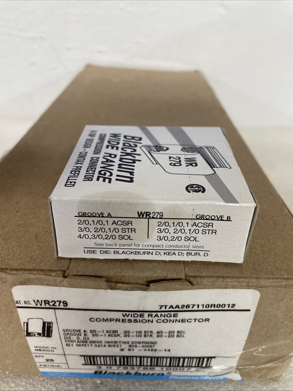 Blackburn WR279 Wide Range Aluminum Tap Compression Connectors Case Of 25 New
