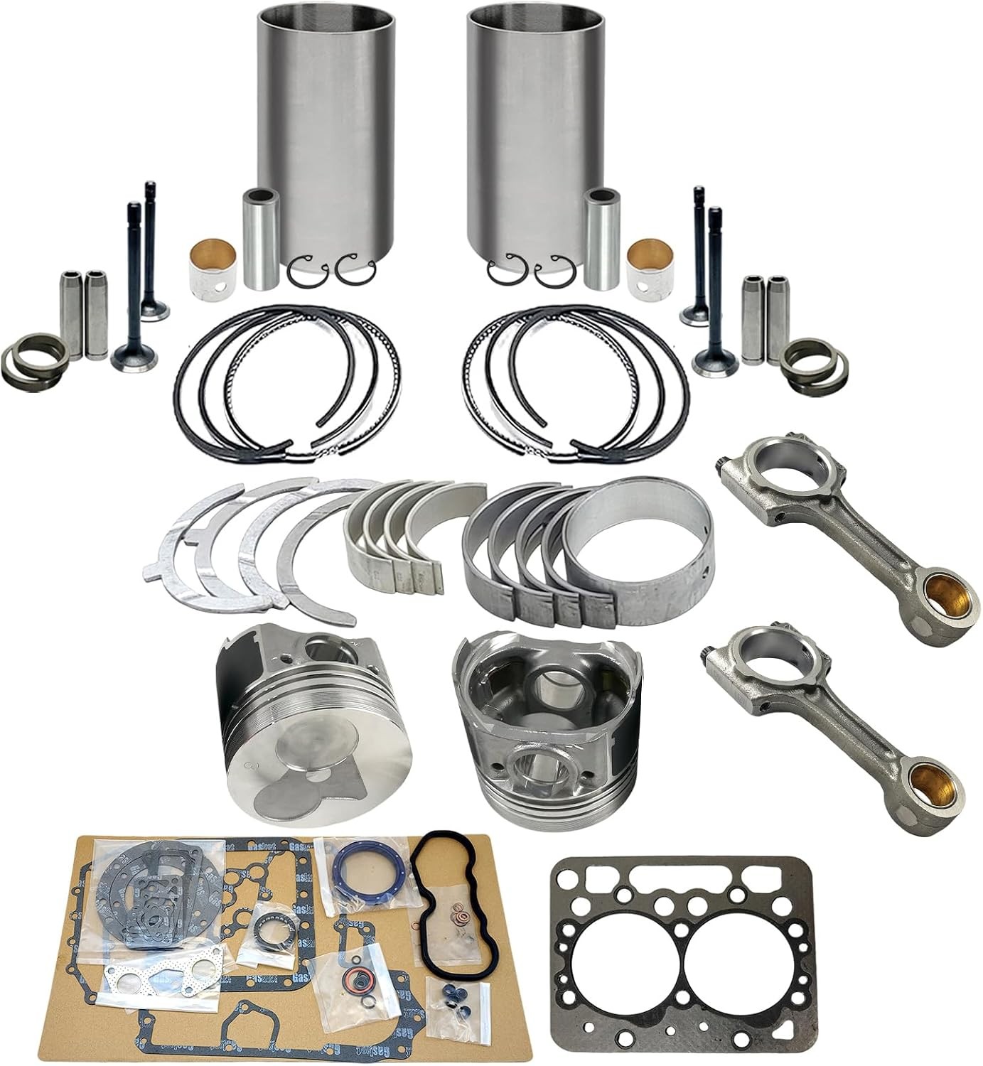 Overhaul Rebuild Kit Fit For Kubota Engine Z482 Tractor T1600H BX1850D Excavator