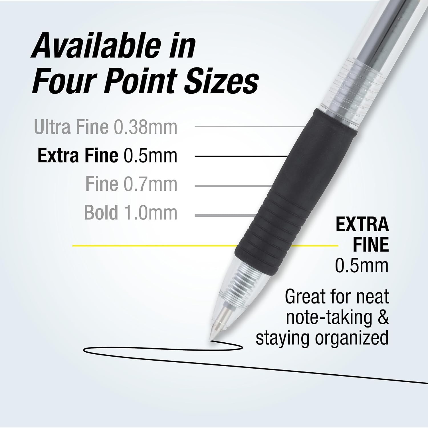 Pilot G2 Premium Gel Roller Pens, Extra Fine Point 0.5 mm, Gel Pens Black, Pack