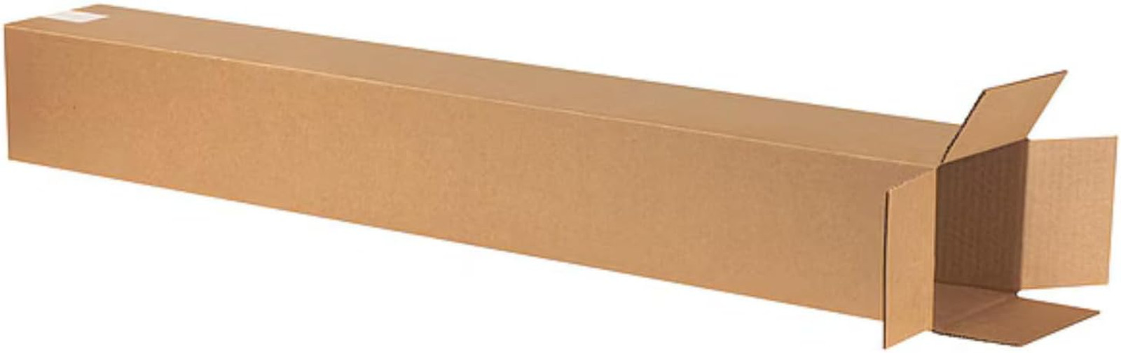 Corrugated Shipping Boxes, 6 X 6 X 48 Inches, Single Wall, Pack of 25 | Shipping