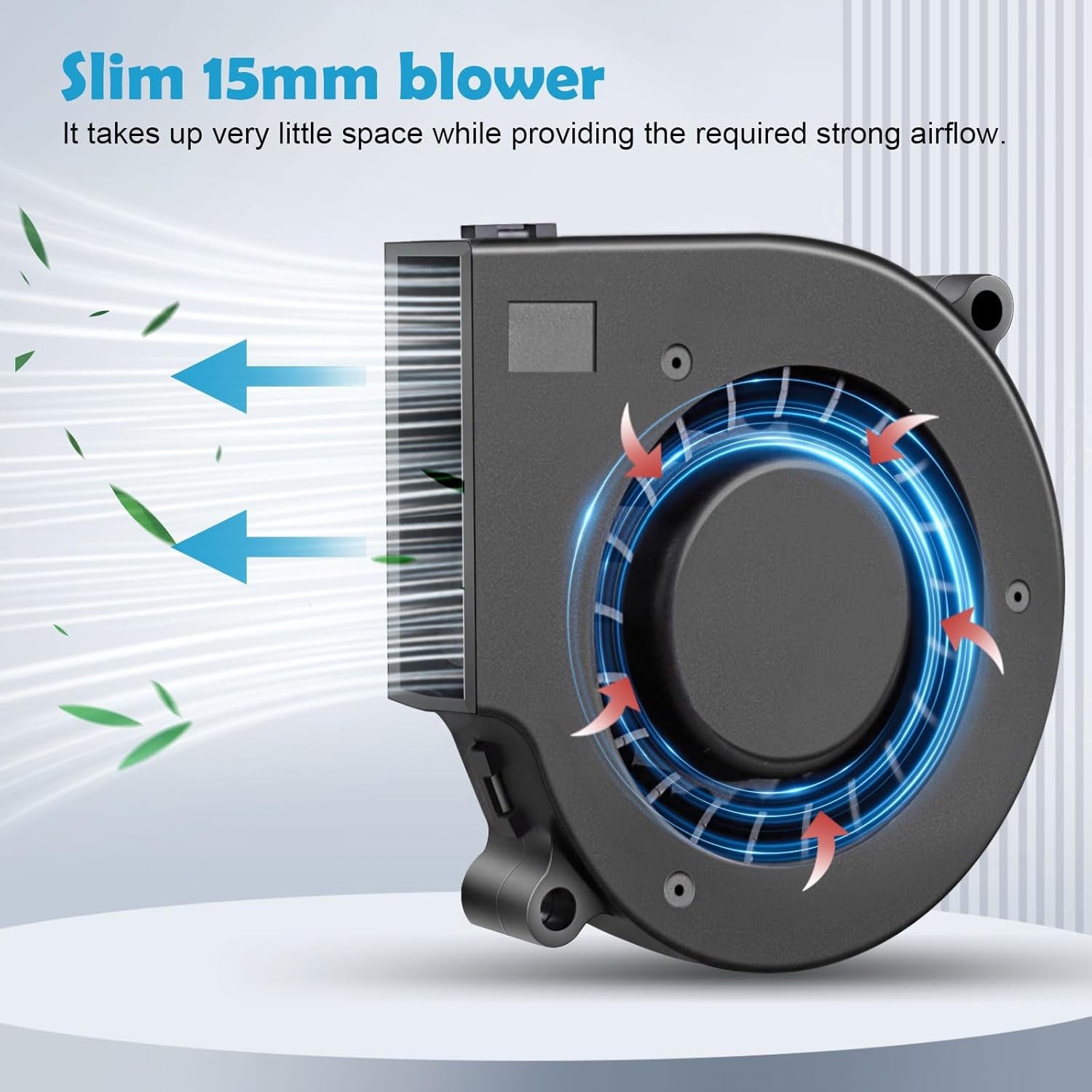 12V Brushless DC Centrifugal Blower Mini Turbo Fan 75mm x Style: 75 x 15 12v2p