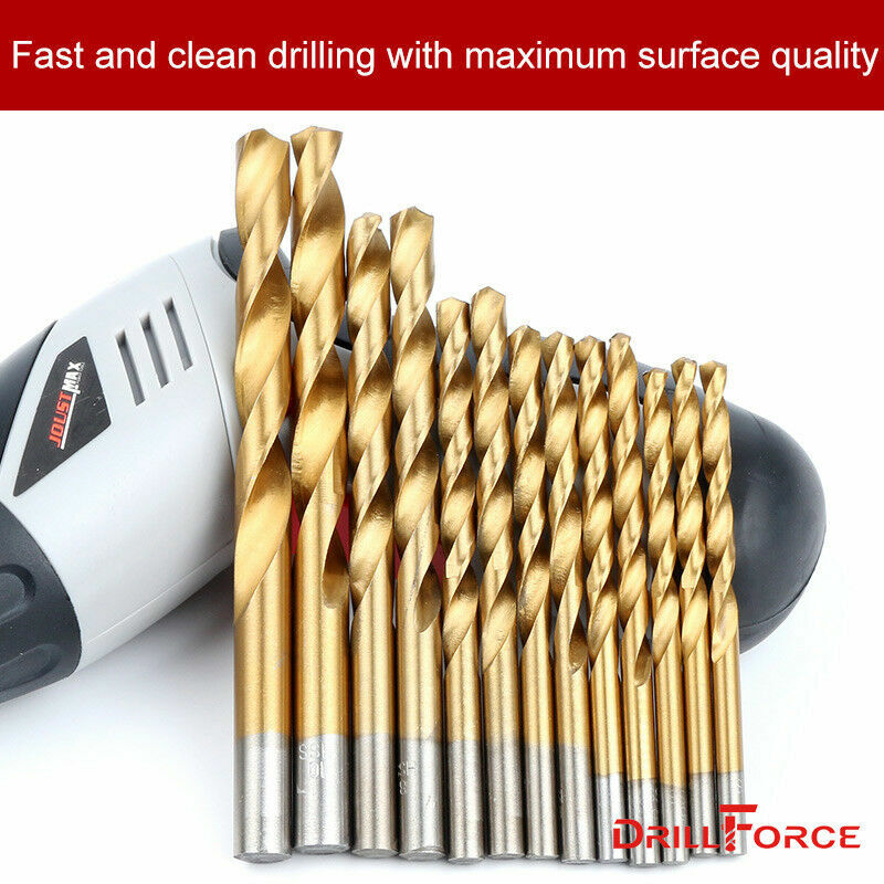 Drillforce 99PCS Drill Bit Set 1/16″-3/8″ HSS Titanium Multi Bits Metal Tools