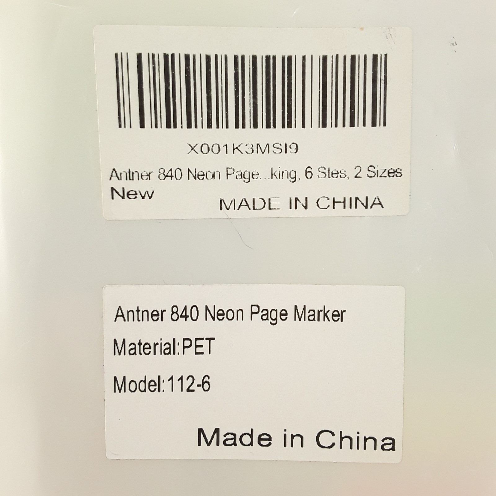 840 Count Neon Page Markers, Sm/Med Rainbow Color PET Tape Flags, index tab book