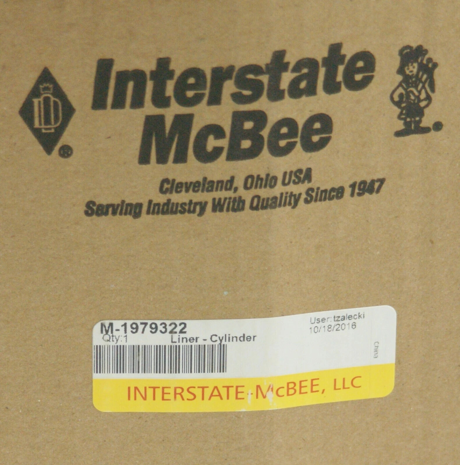 M-1979322 Interstate-Mcbee Caterpillar Cylinder Liner NEW 2121