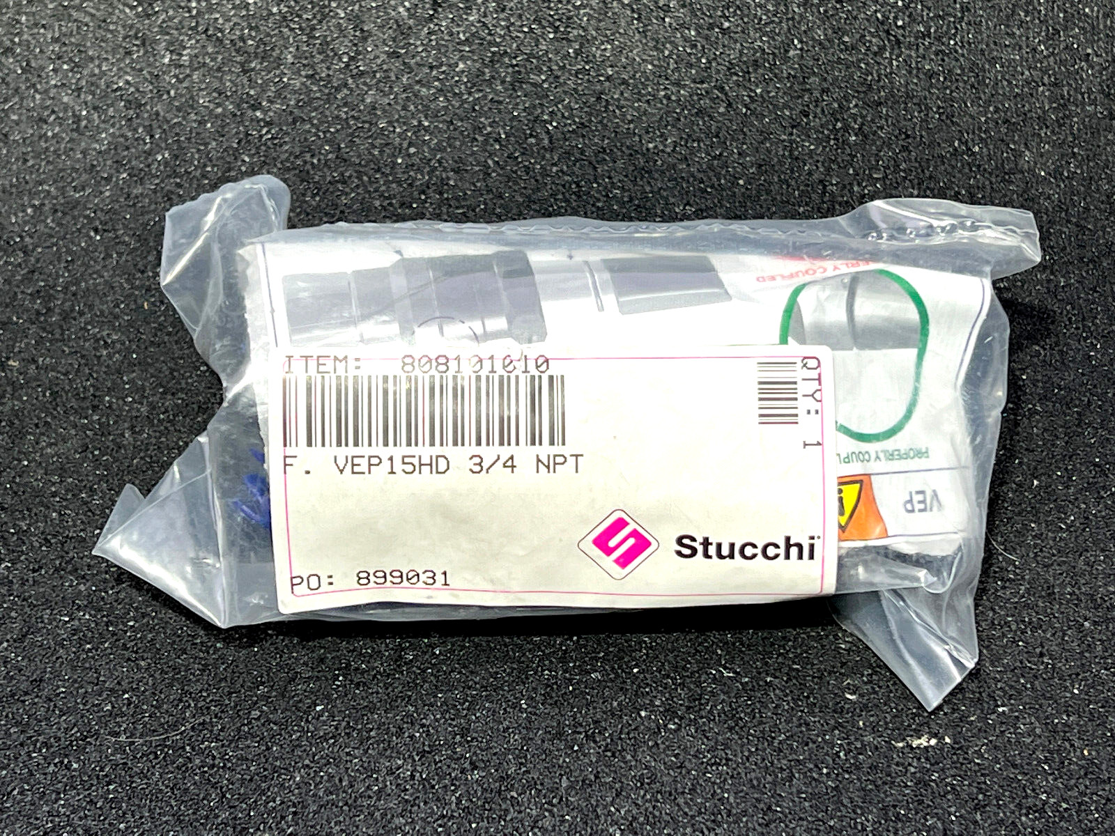 STUCCHI # F-VEP15HD * HYDRAULIC FEMALE FLAT FACE COUPLER 3/4 NPT #808101010 *NEW