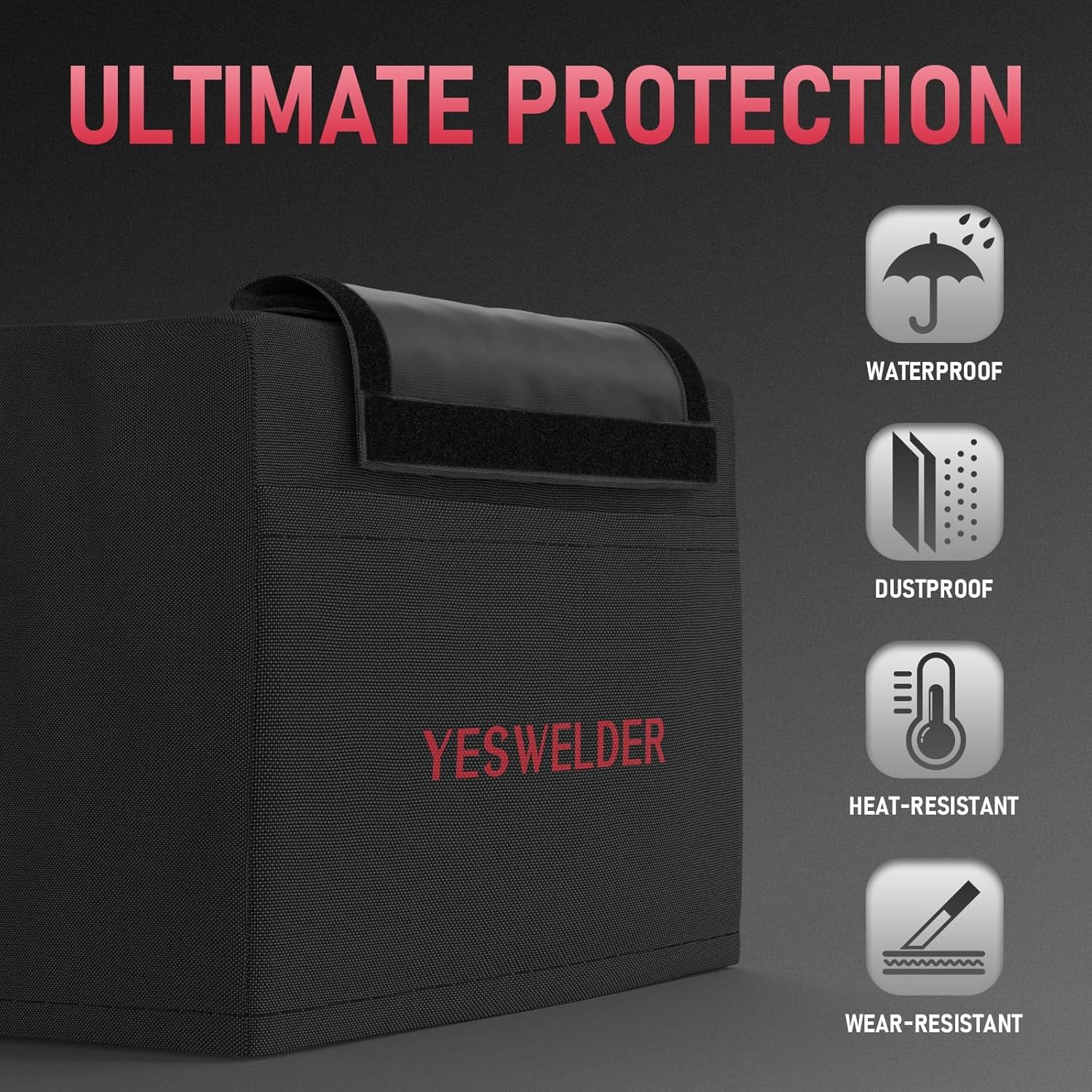 Waterproof Welding Machine Cover, Protective Dust Shield with Storage Pockets