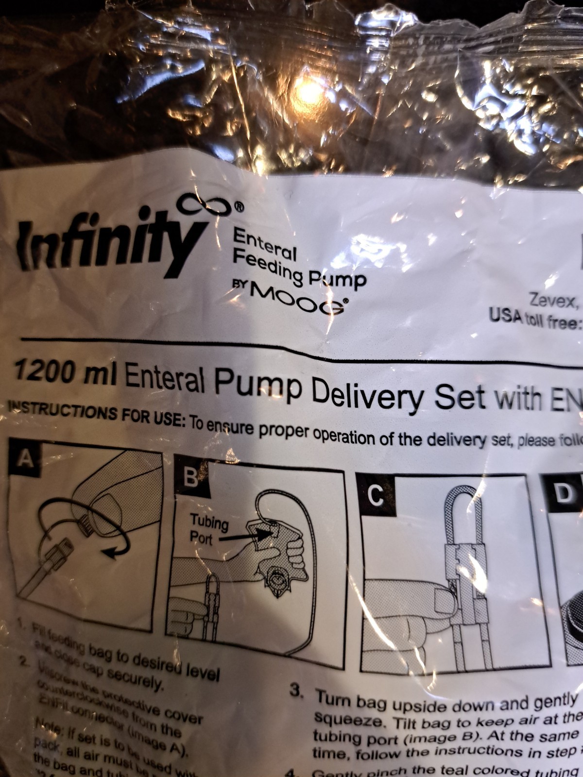 New Sealed Infinity Enteral Feeding Pump set 1200mL REF INF1200-E – Three Pack
