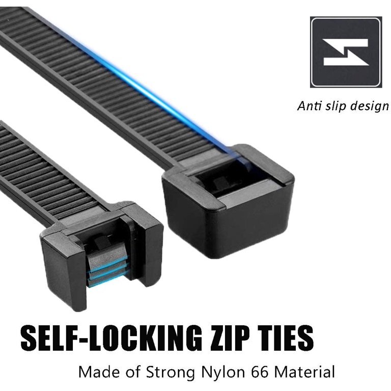 (36″ INCH) 10 – 20 PACK BLACK CABLE ZIP TIES Heavy Duty UV Resistant Nylon 66 UL