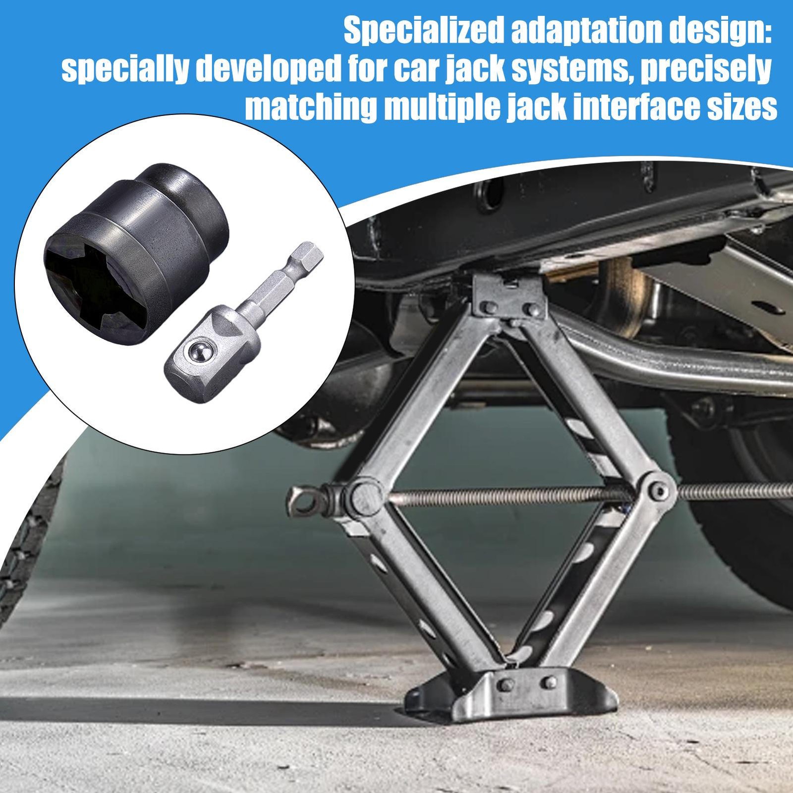 Car Scissor Jack Socket RV Scissor Jack Stabilizer Socket Heavy Duty