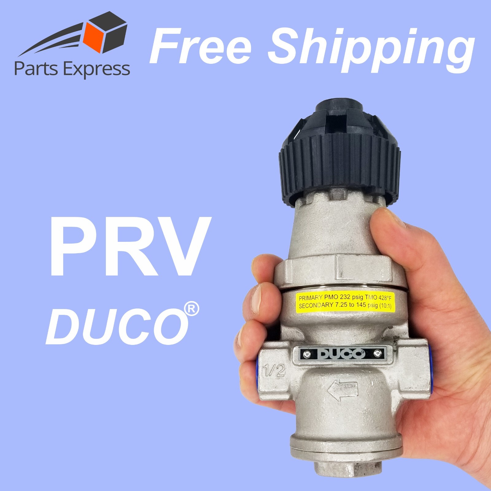 DUCO® 1/2″ Stainless Steel Pressure Reducing Valve (PRV) for Steam/Oil/Gas
