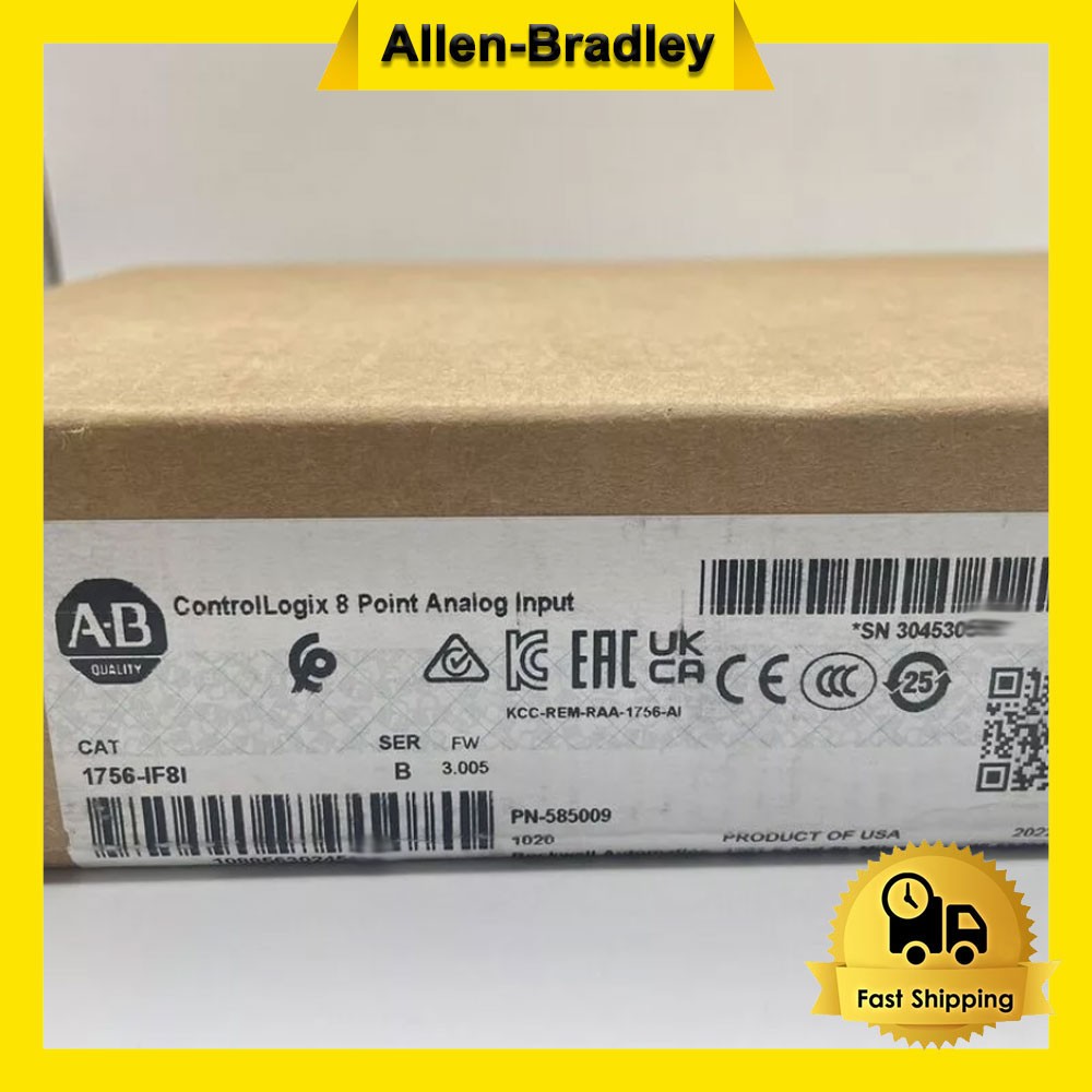 New AB 1756-IF8I /B ControlLogix 8 Point Analog Input Module 12/2023