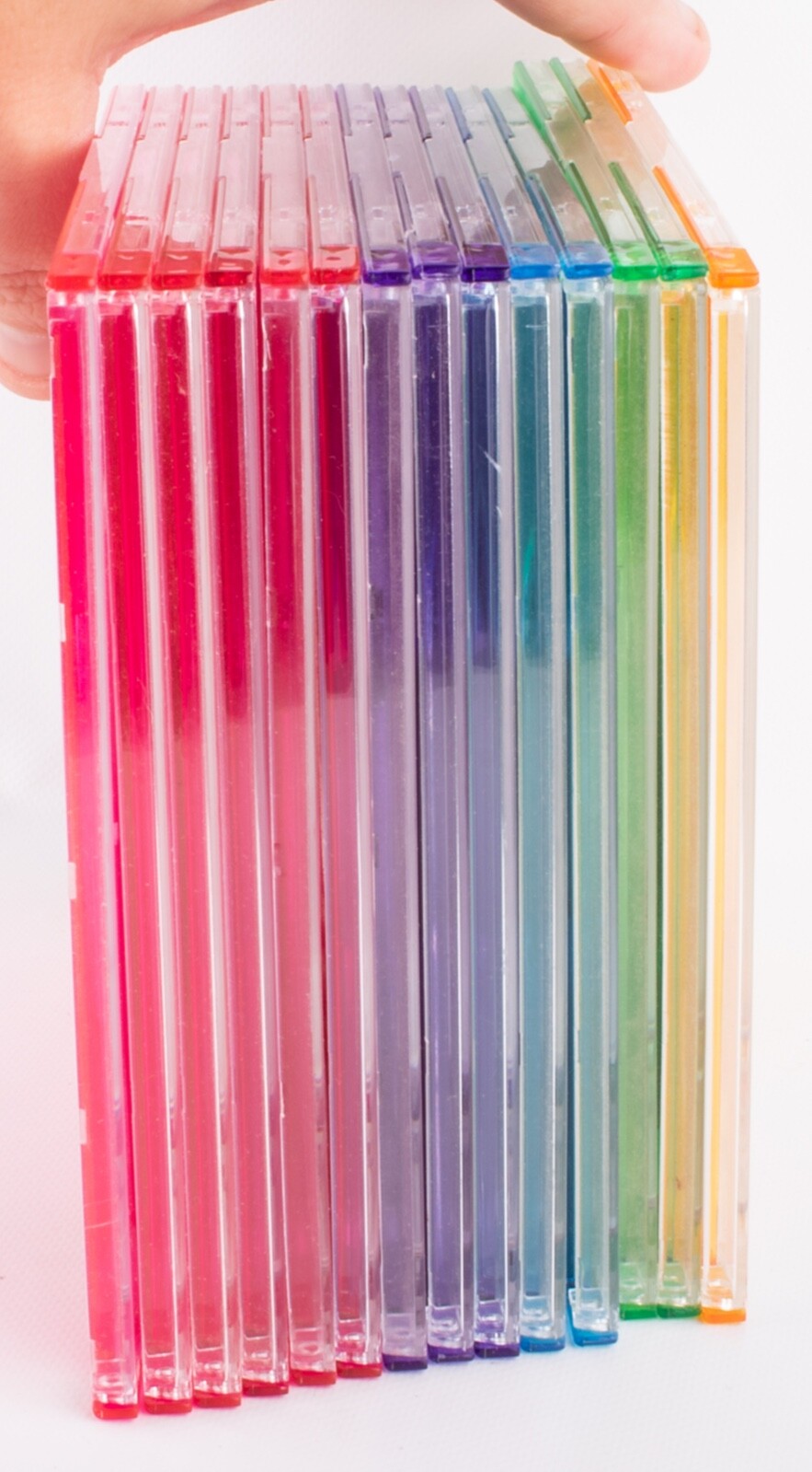 Memorex Multi-Color (5 Colors) Slim CD DVD Disc Jewel Cases Fourteen (14) Total