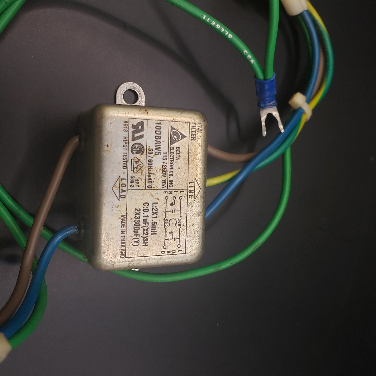 Rowe 648 120v EMI Filter – 120v Power Filter P/N 548-01845