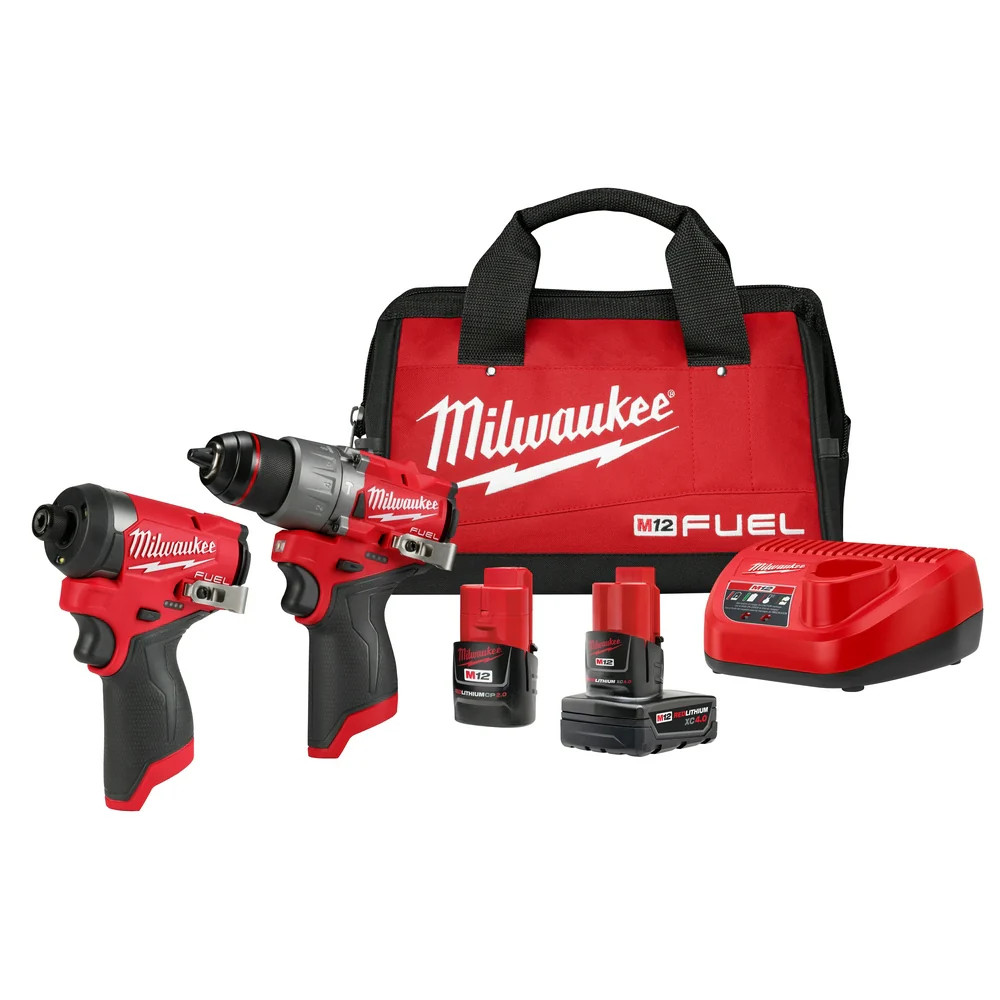 Milwaukee 3497-22RT M12 FUEL 12V 2-Tool Combo Kit w/ M12 3/8″ Ratchet