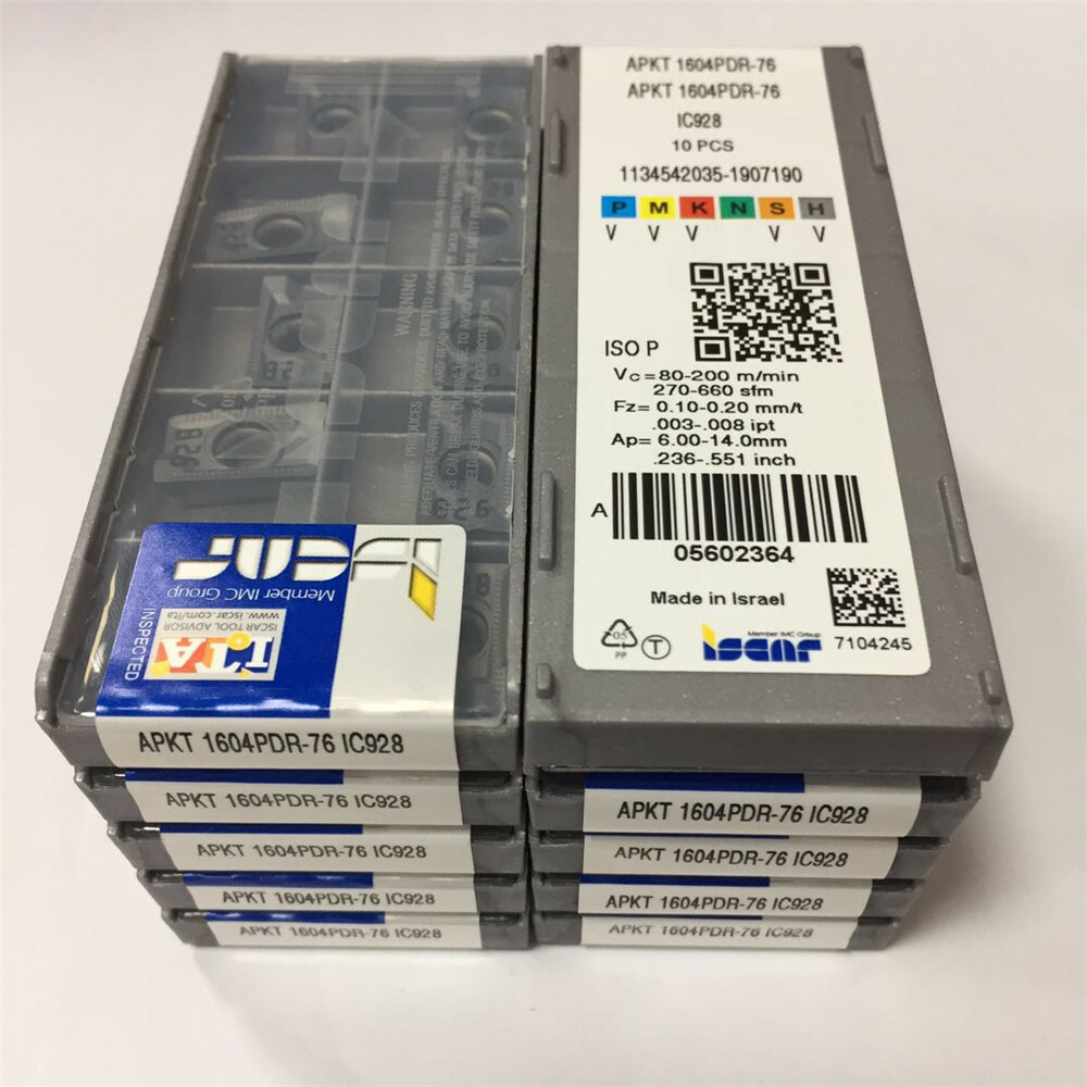 10boxes ISCAR APKT1604PDR-76 IC928 carbide inserts