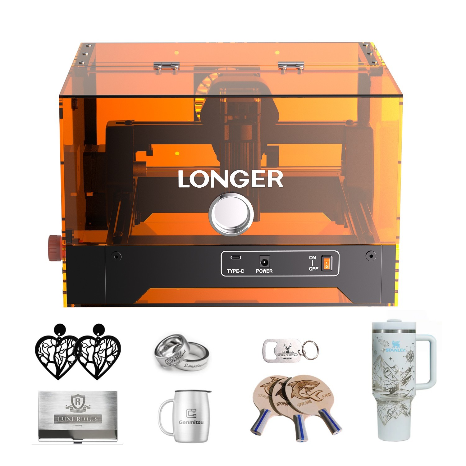 NEW LONGER Laser Engraver Portable Engraver 130x120mm High-Speed RAY5 MiniS 5.5W
