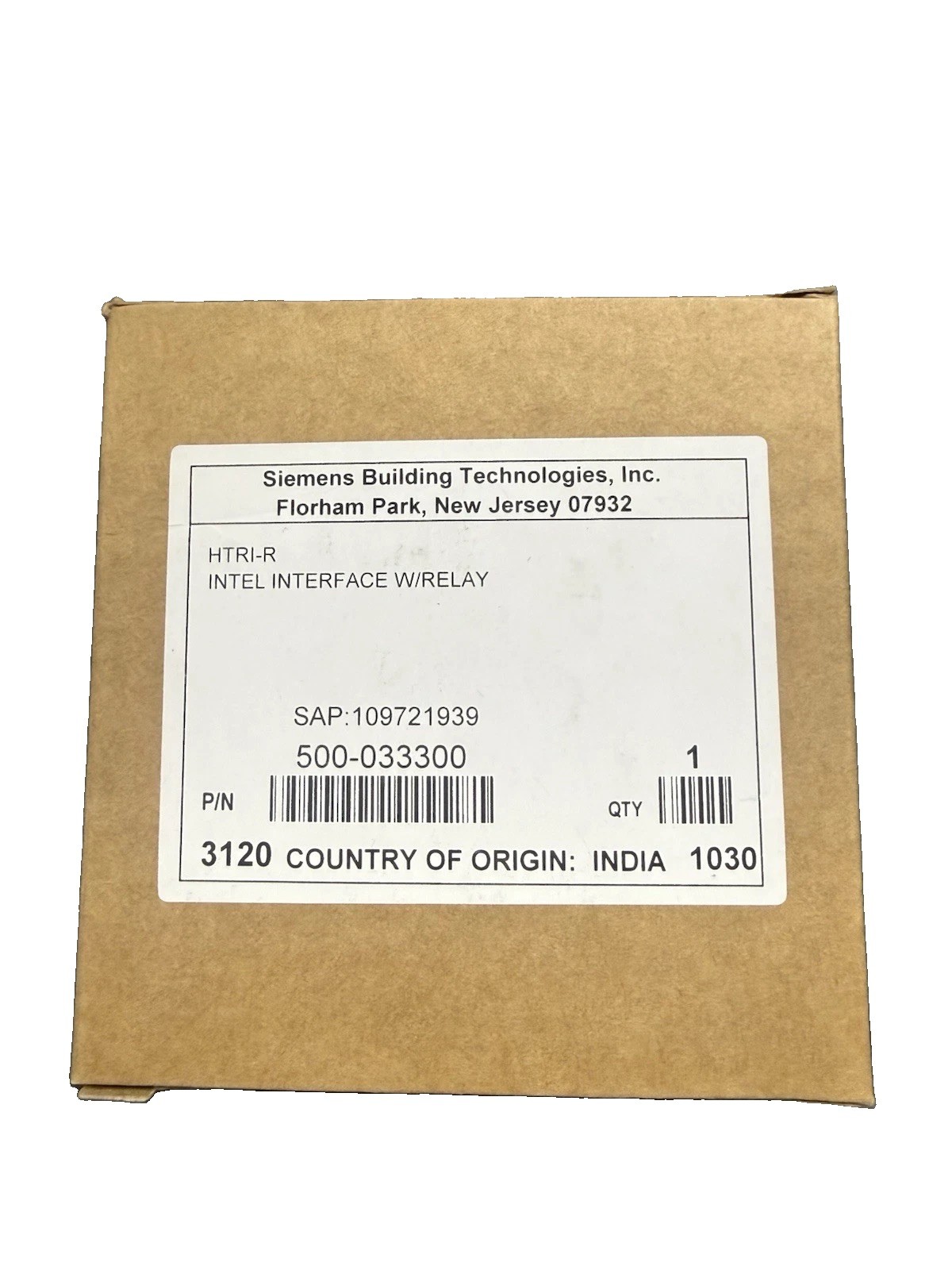 Siemens HTRI-R Intel Interface With Relay 500-033300 Fire Alarm Device